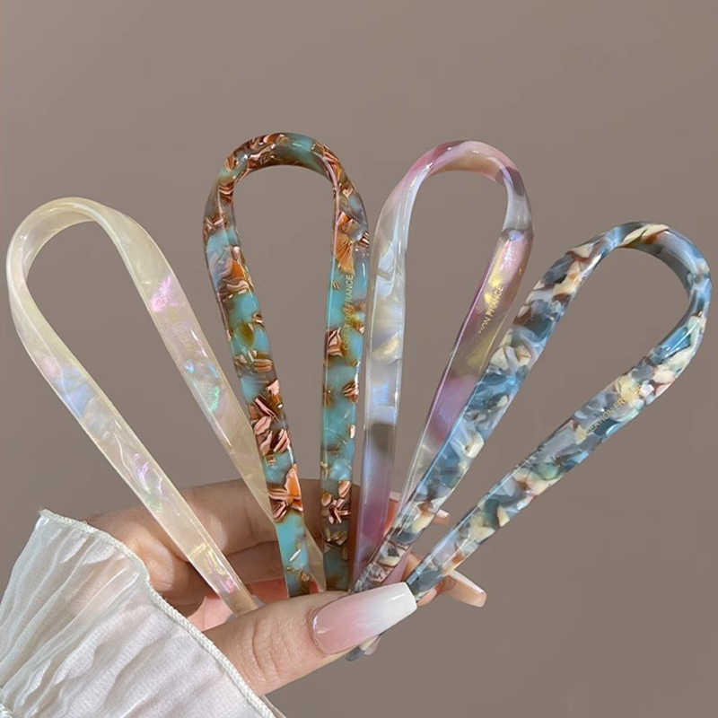 U-Shaped Hair Sticks Acetate A - Women Knight Accessories 리뷰 및 가격