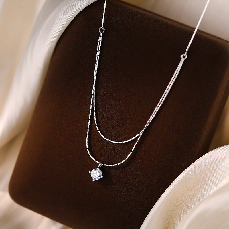 925 Sterling Silver Four Claw  - Layered Necklace Set 리뷰 및 가격