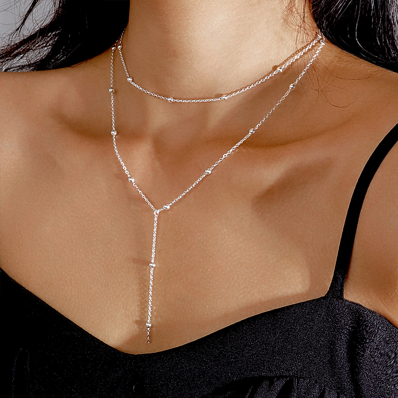 New Trendy 925 Sterling Silver - Layered Necklace Set 리뷰 및 가격