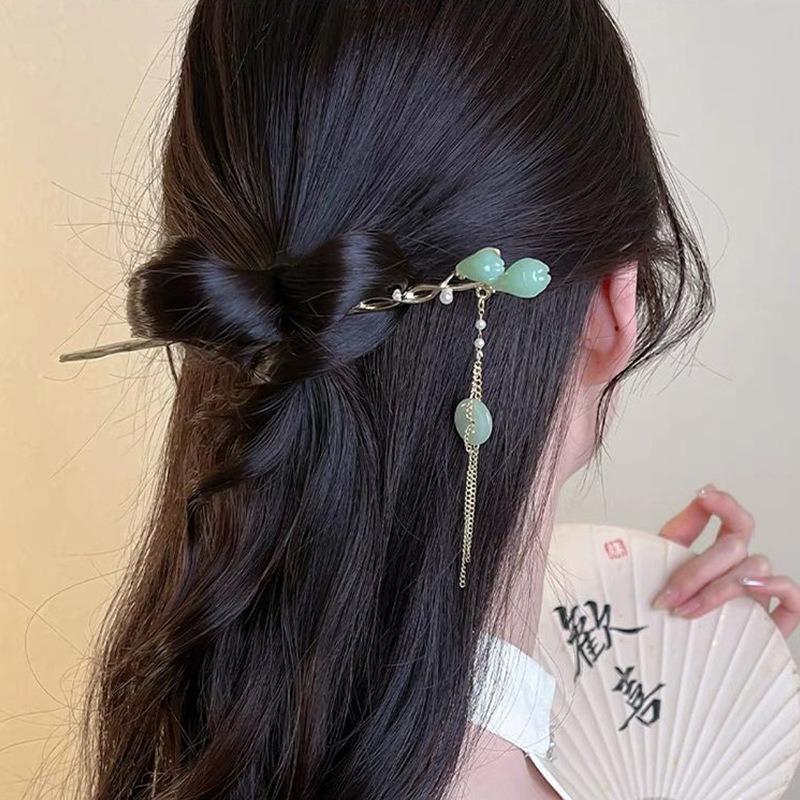 1pc Elegant Chinese Style Gree - Women Accessories Shop 리뷰 및 가격