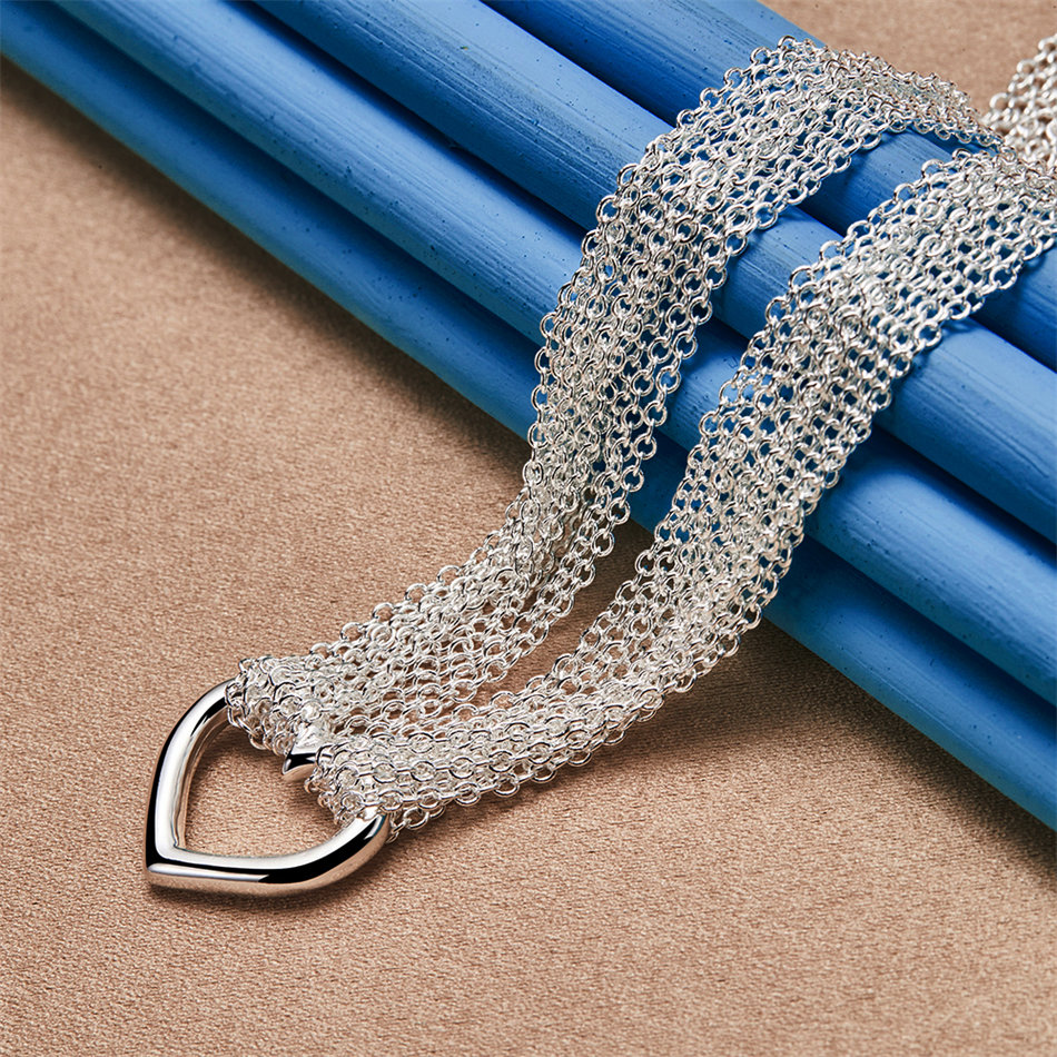 Elegant 925 Sterling Silver Ex - Layered Necklace Set 리뷰 및 가격