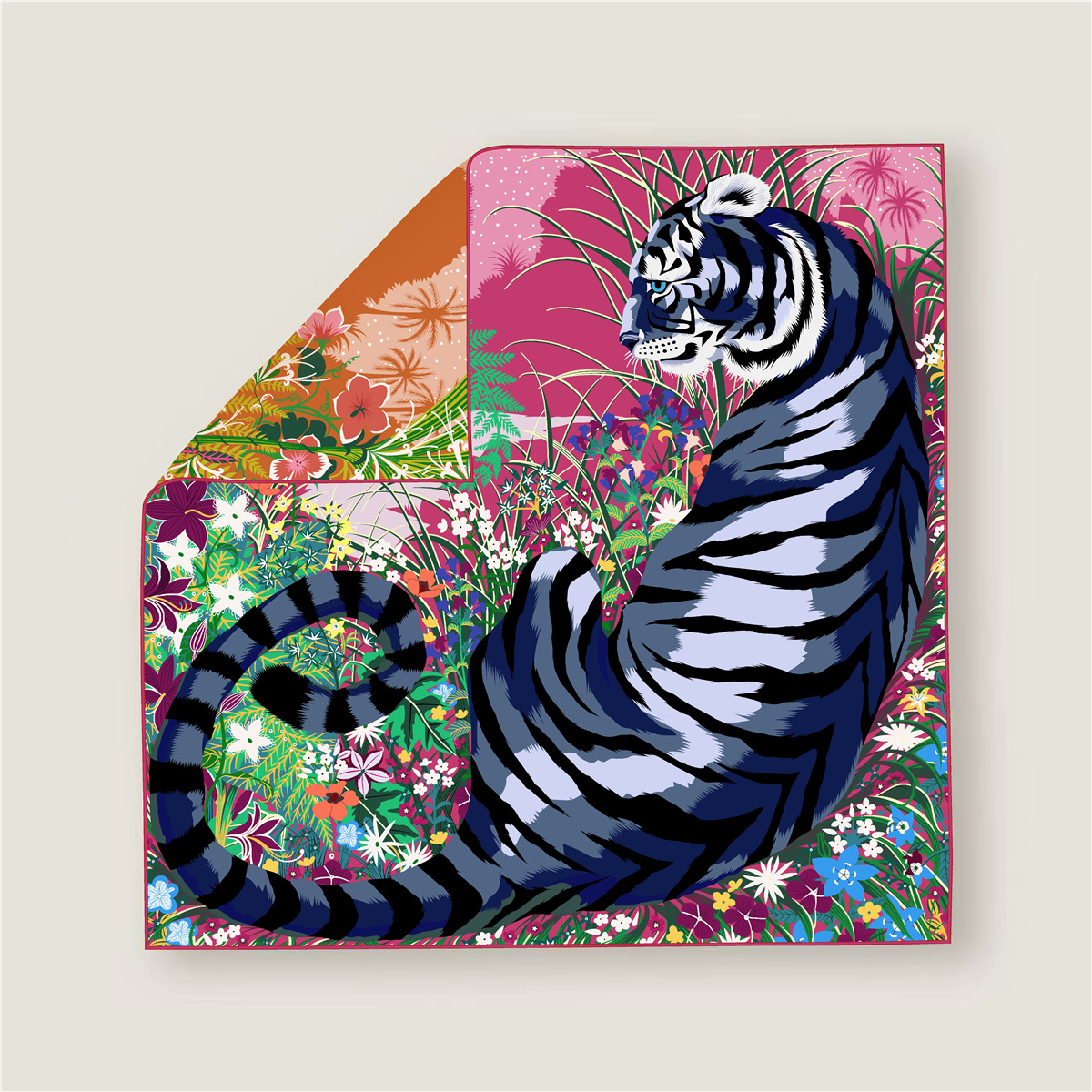 70CM Curled Edge Twill Silk Sq - Silk Scarf Square 리뷰 및 가격