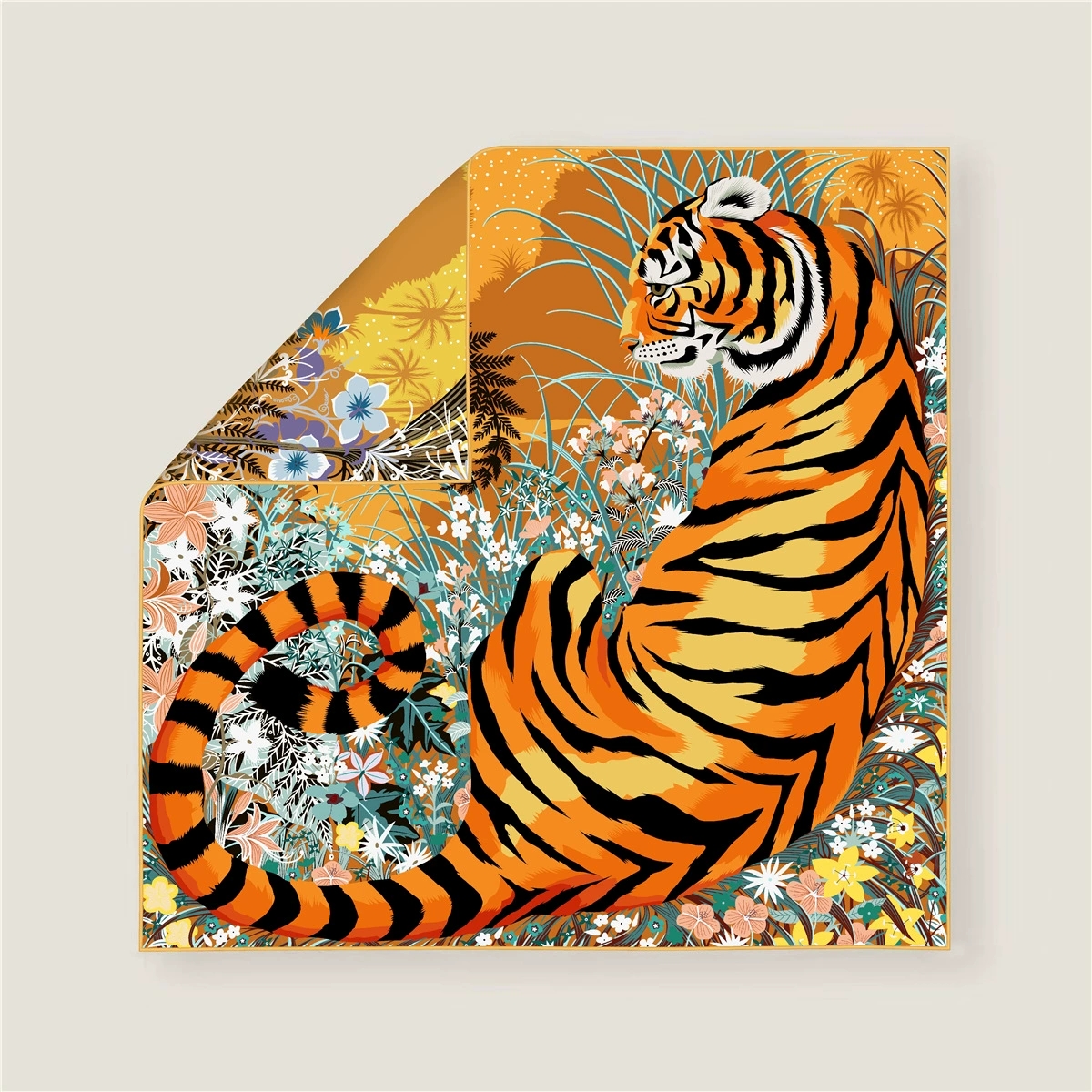 70CM Curled Edge Twill Silk Sq - Silk Scarf Square 리뷰 및 가격