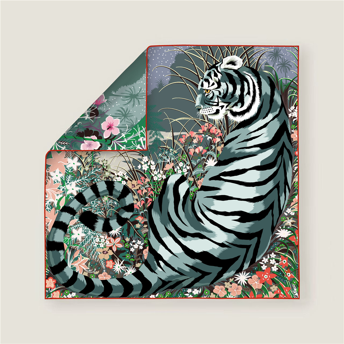 70CM Curled Edge Twill Silk Sq - Silk Scarf Square 리뷰 및 가격