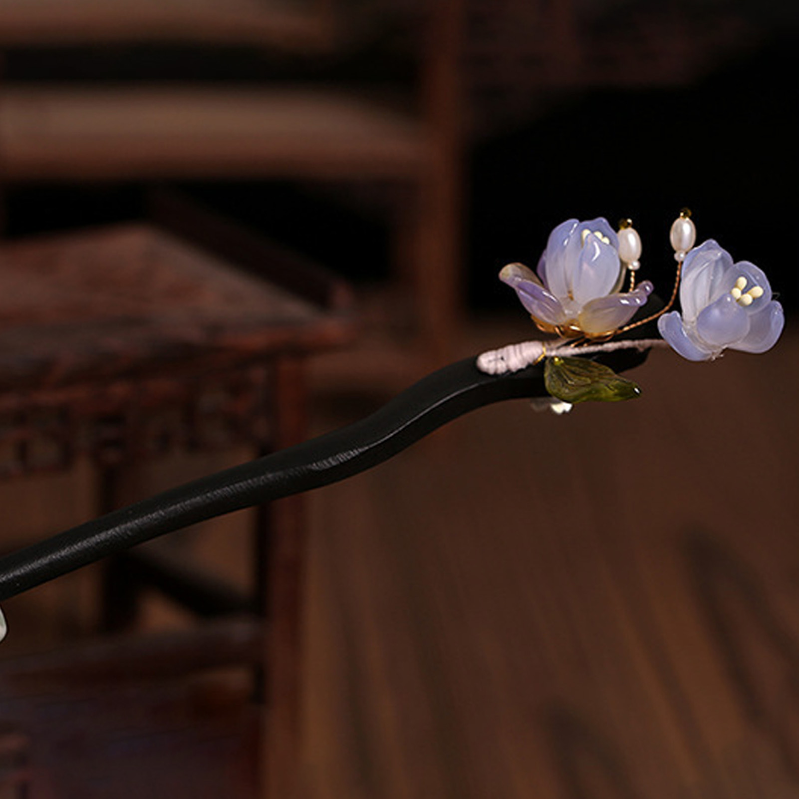 Vintage Wooden Flower Hairpin  - Women Accessories Shop 리뷰 및 가격