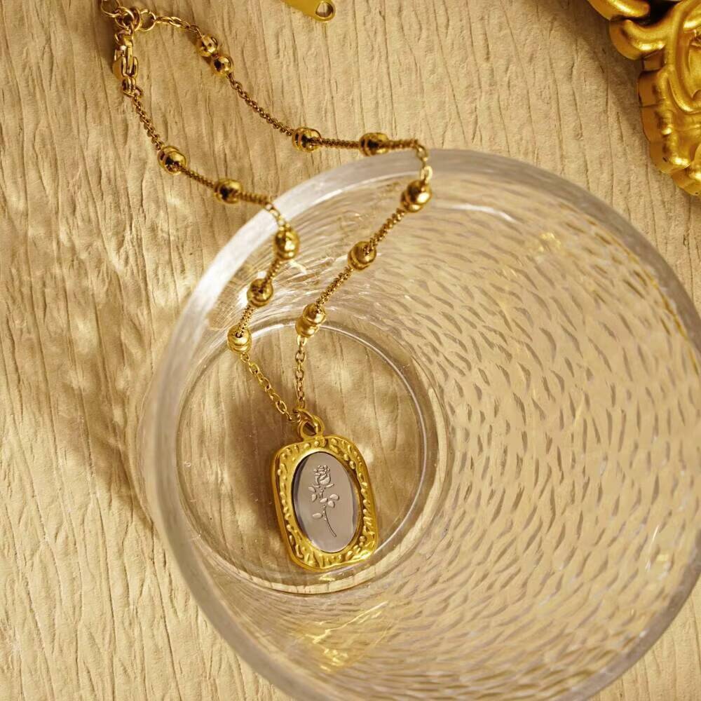 Fashion Rose Flower Delicate W - Coin Necklace Delicate 리뷰 및 가격